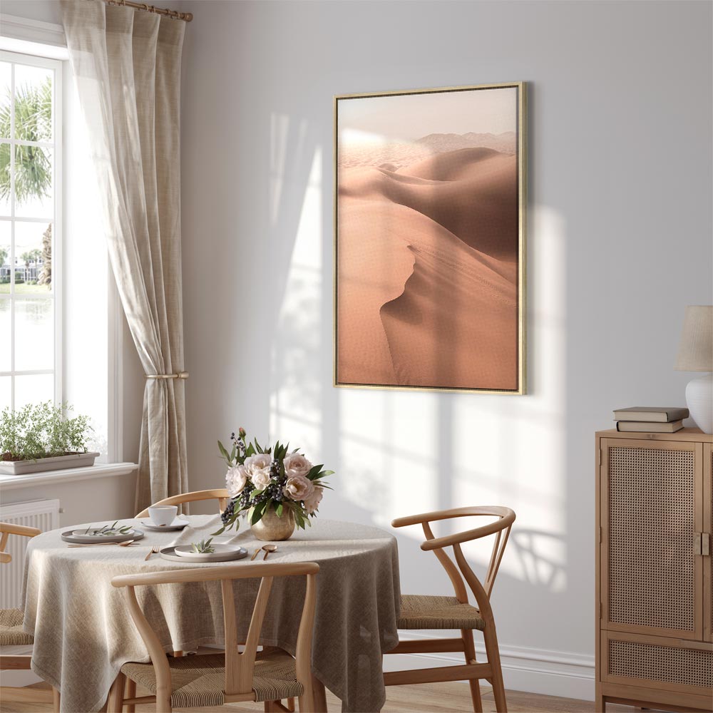 Sandy Desert Landscape Vertical Canvas Print