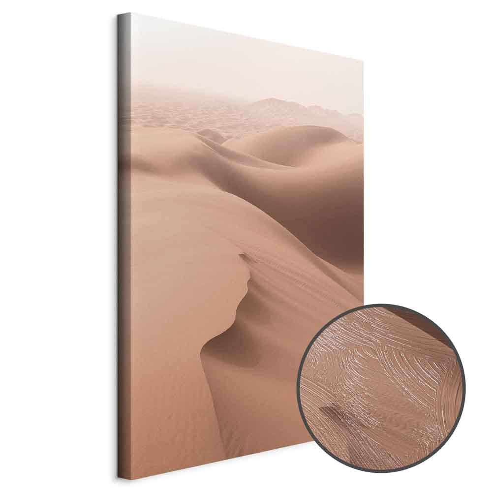 Sandy Desert Landscape Vertical Canvas Print