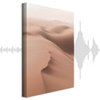 Sandy Desert Landscape Vertical Canvas Print
