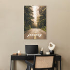 Misty Forest Path Landscape Canvas Print