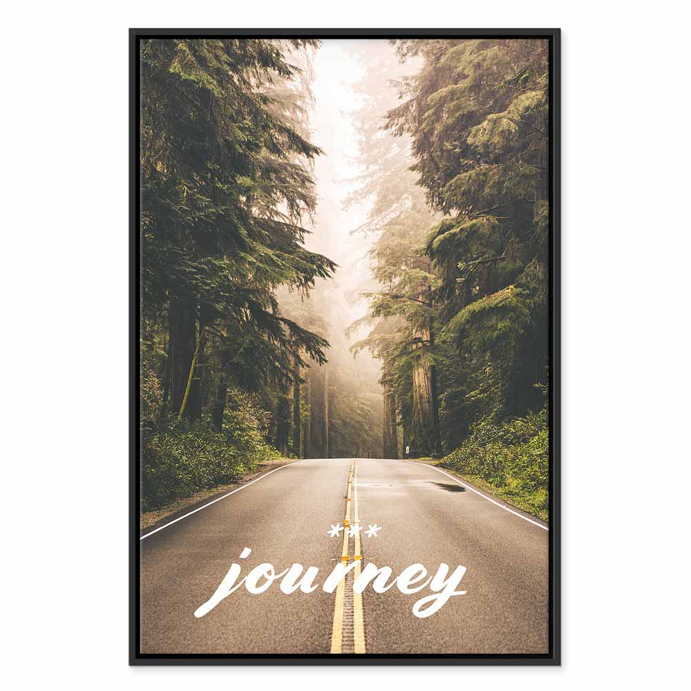 Misty Forest Path Landscape Canvas Print