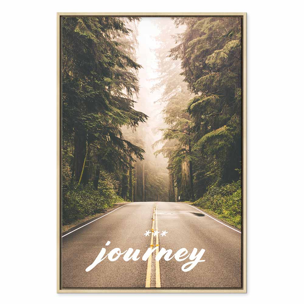 Misty Forest Path Landscape Canvas Print