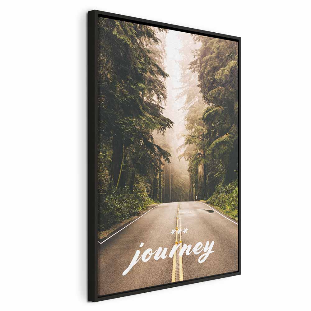 Misty Forest Path Landscape Canvas Print