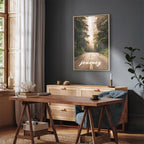 Misty Forest Path Landscape Canvas Print