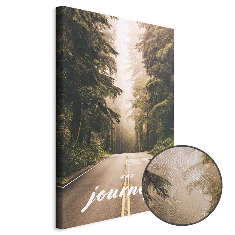 Misty Forest Path Landscape Canvas Print