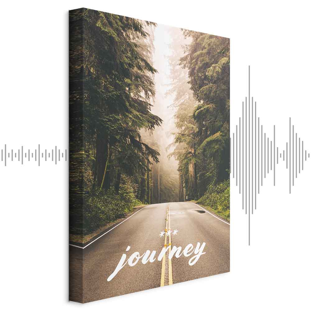 Misty Forest Path Landscape Canvas Print