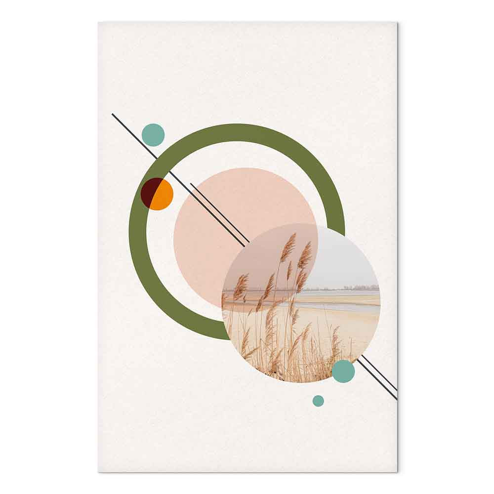 Geometric Abstract Landscape Vertical Canvas Print