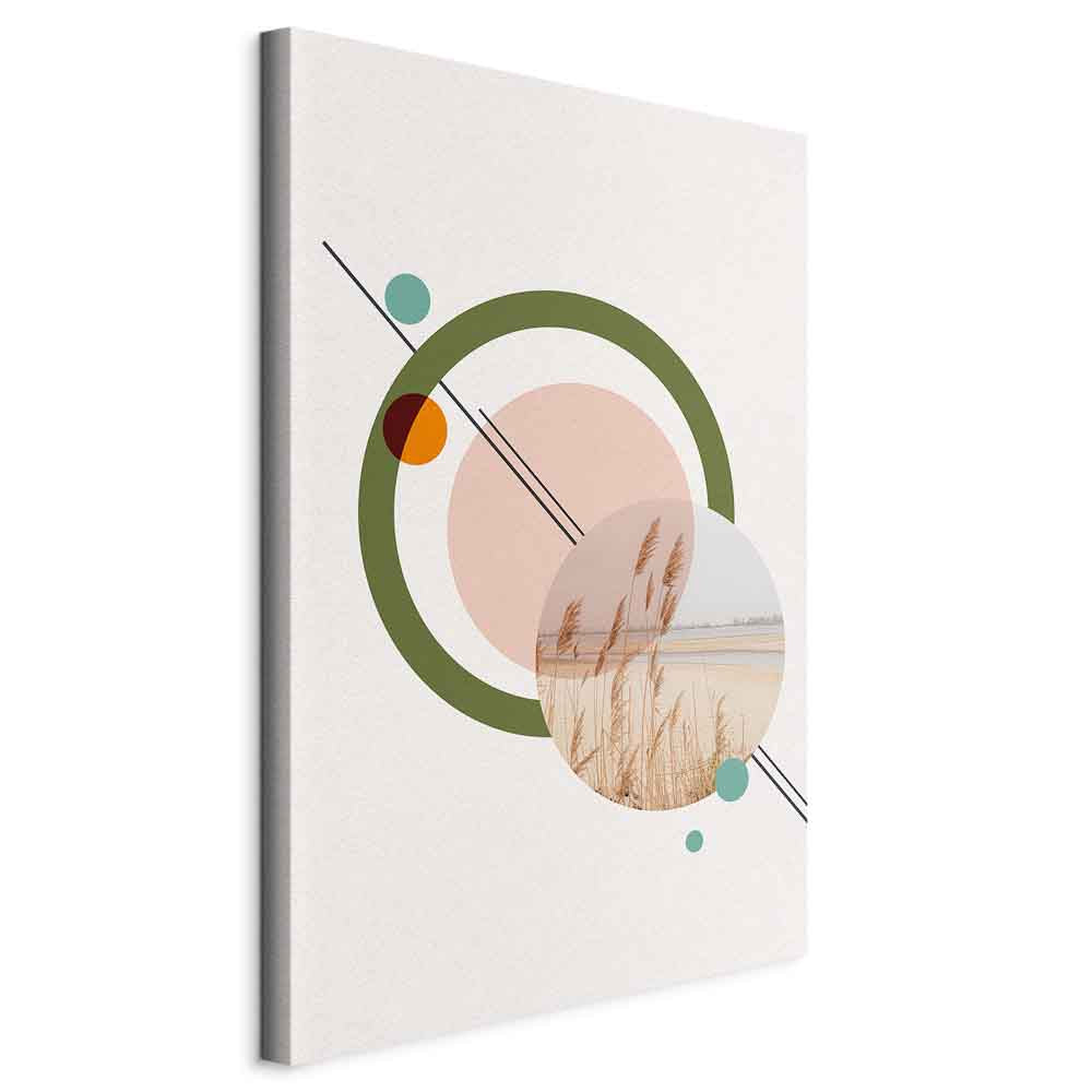 Geometric Abstract Landscape Vertical Canvas Print
