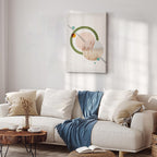 Geometric Abstract Landscape Vertical Canvas Print