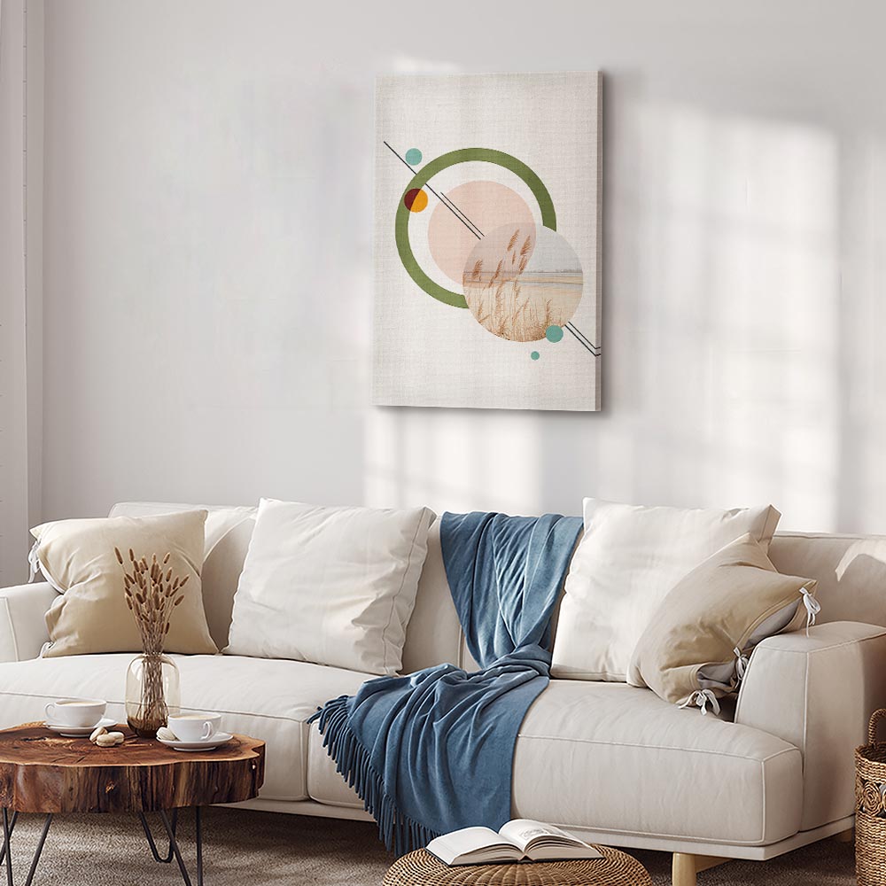 Geometric Abstract Landscape Vertical Canvas Print