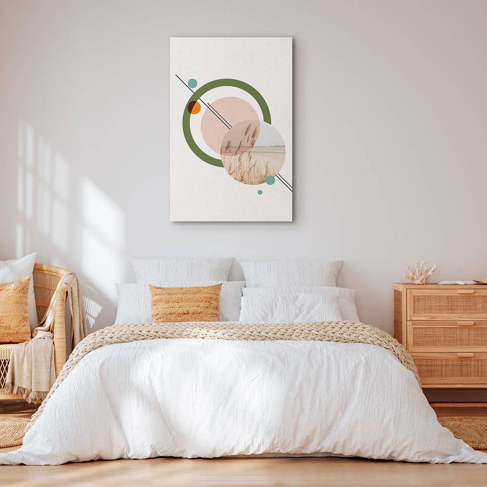 Geometric Abstract Landscape Vertical Canvas Print