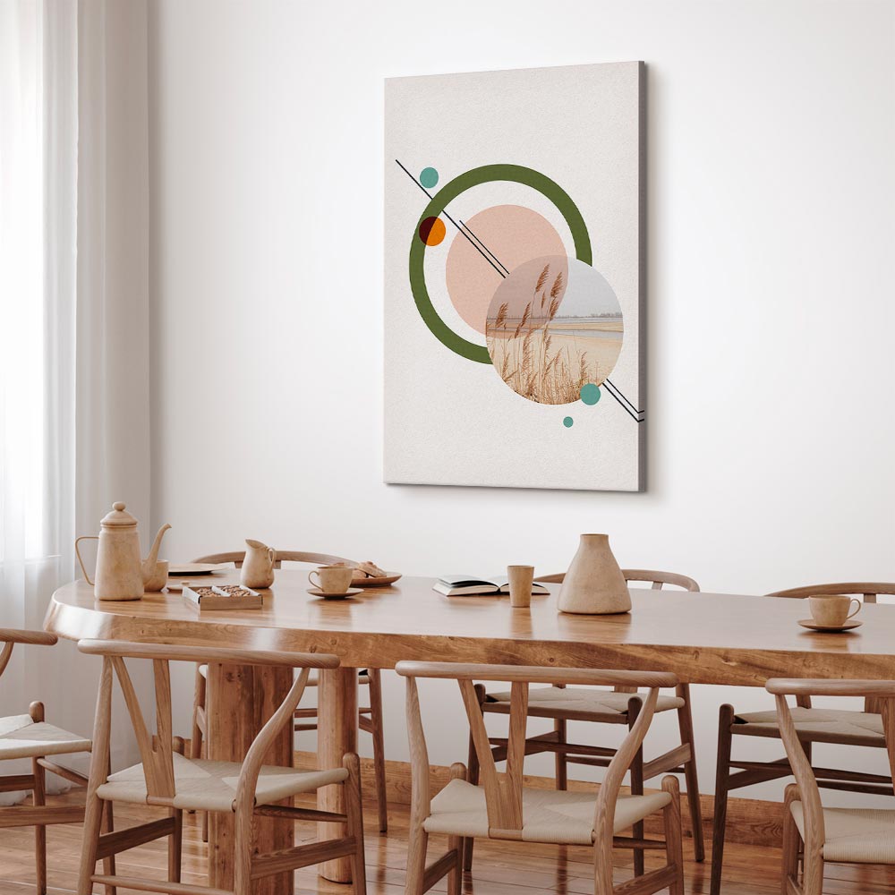 Geometric Abstract Landscape Vertical Canvas Print