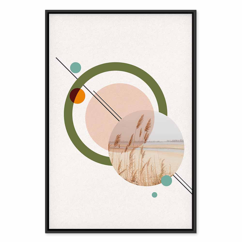 Geometric Abstract Landscape Vertical Canvas Print