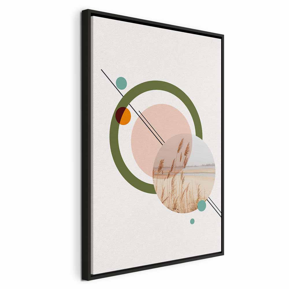 Geometric Abstract Landscape Vertical Canvas Print