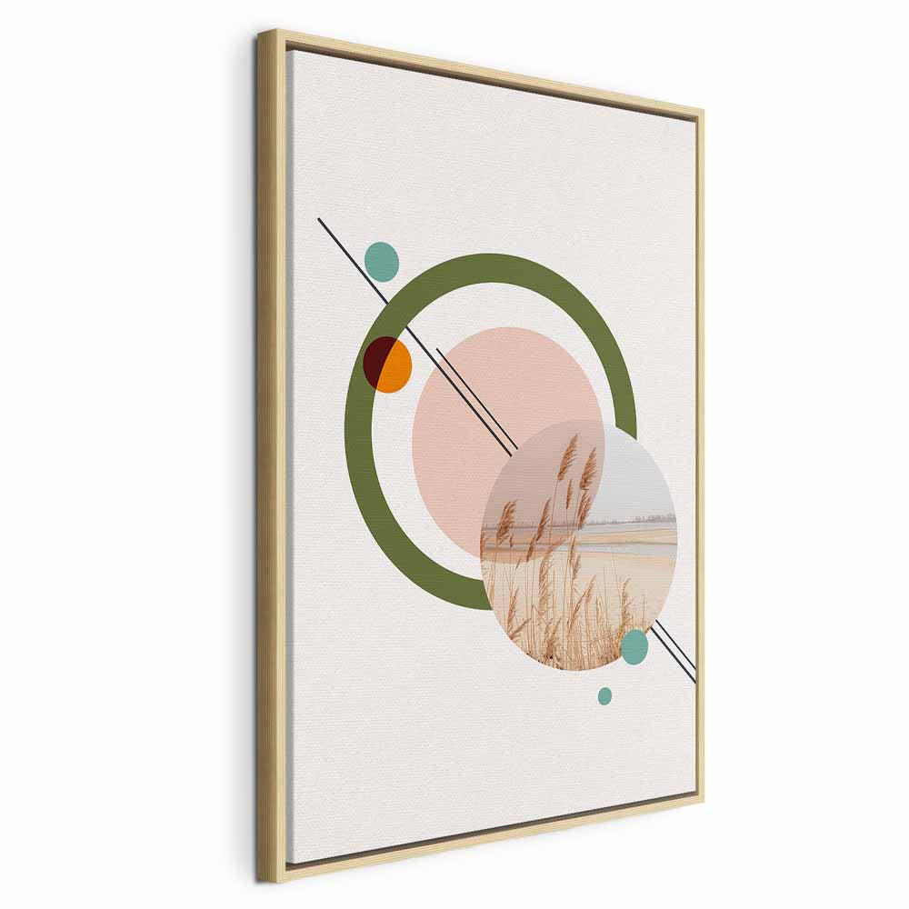 Geometric Abstract Landscape Vertical Canvas Print