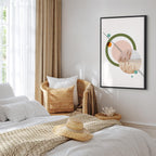 Geometric Abstract Landscape Vertical Canvas Print