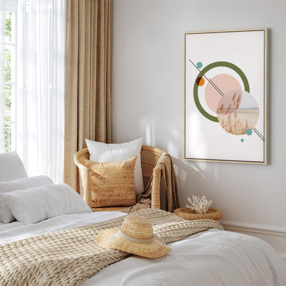 Geometric Abstract Landscape Vertical Canvas Print