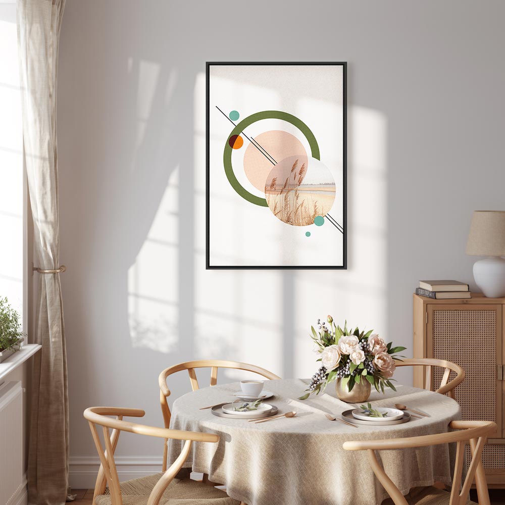 Geometric Abstract Landscape Vertical Canvas Print