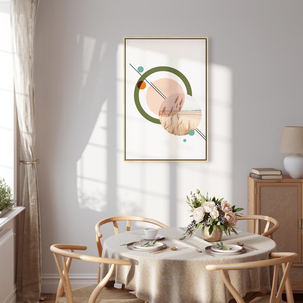 Geometric Abstract Landscape Vertical Canvas Print