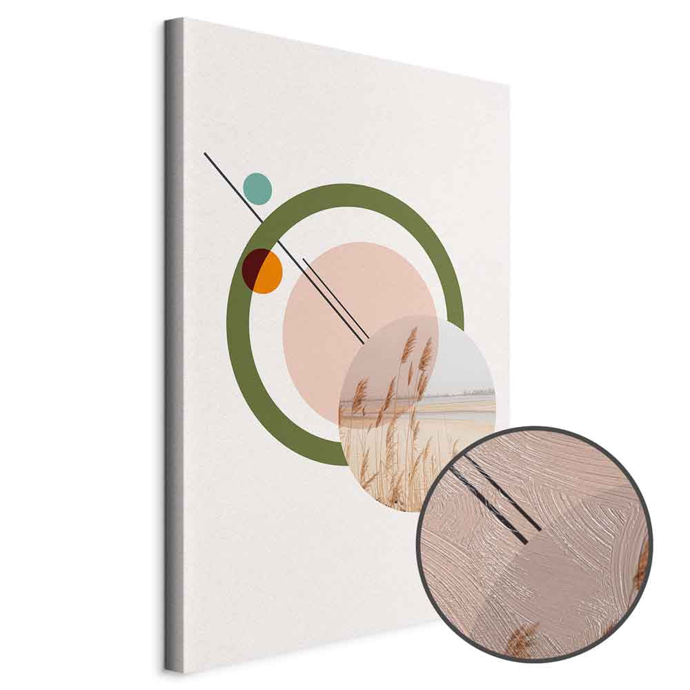 Geometric Abstract Landscape Vertical Canvas Print