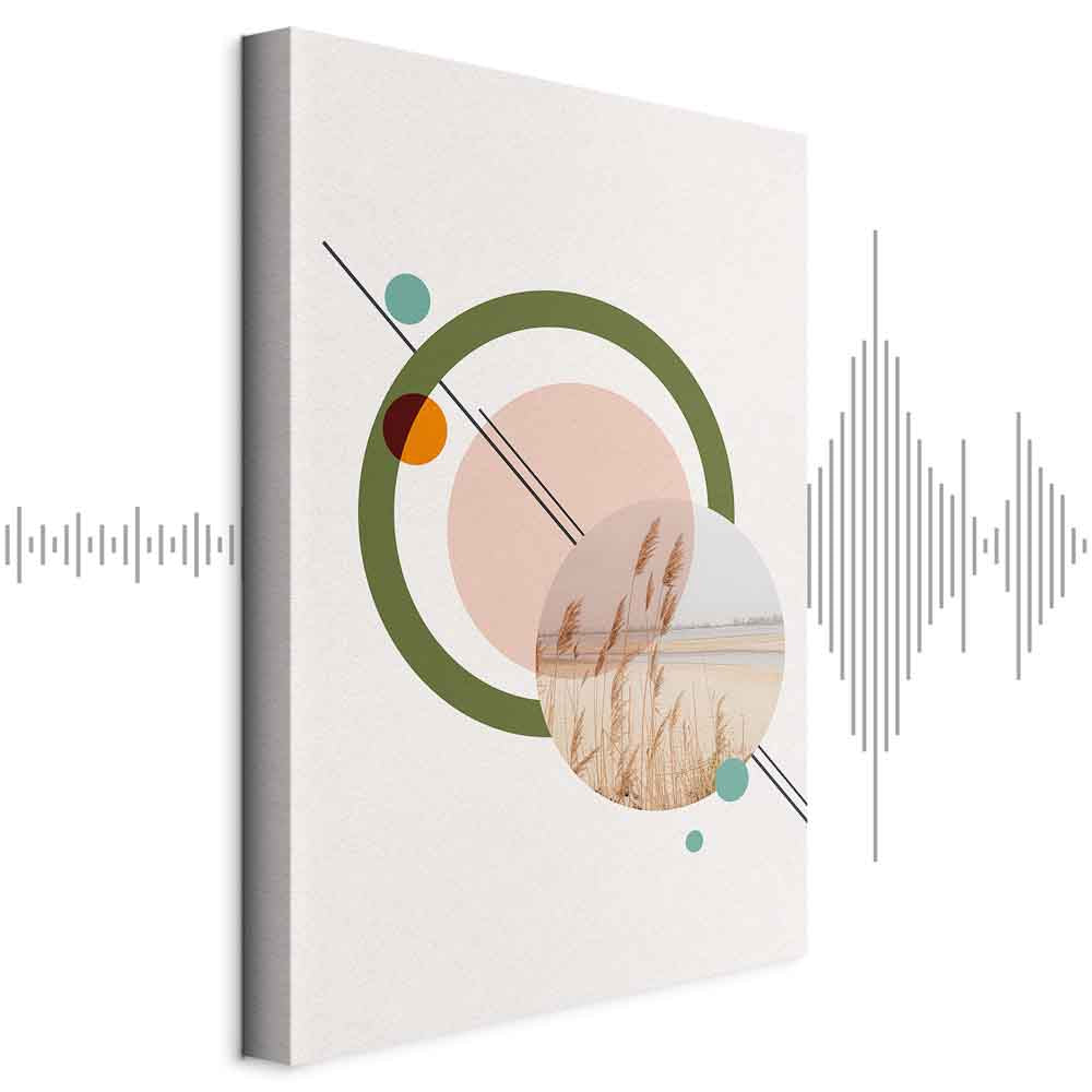 Geometric Abstract Landscape Vertical Canvas Print