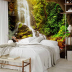 Forest Waterfall Photo Wall Mural