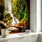 Forest Waterfall Photo Wall Mural