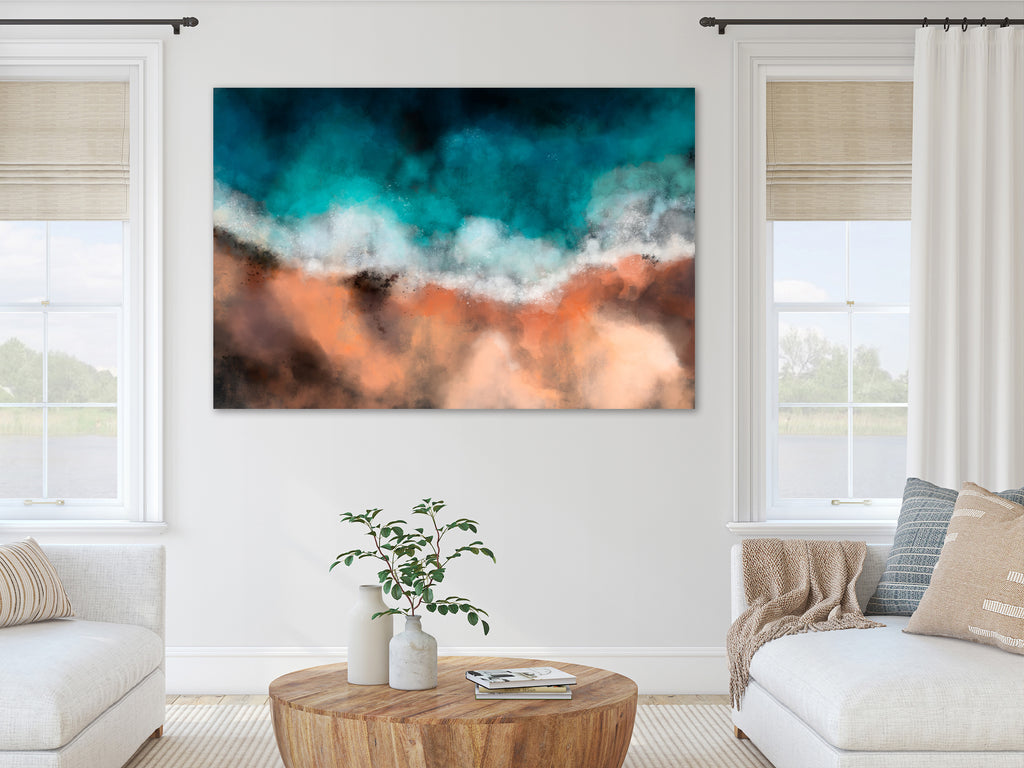 Canvas Print - Waves in the Sand (1 Part) Wide