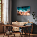 Abstract Sea Waves in Sand Wide Canvas Print