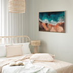 Abstract Sea Waves in Sand Wide Canvas Print