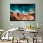 Abstract Sea Waves in Sand Wide Canvas Print