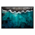 Blue Lagoon Sea Waves Landscape Canvas Print