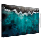 Blue Lagoon Sea Waves Landscape Canvas Print