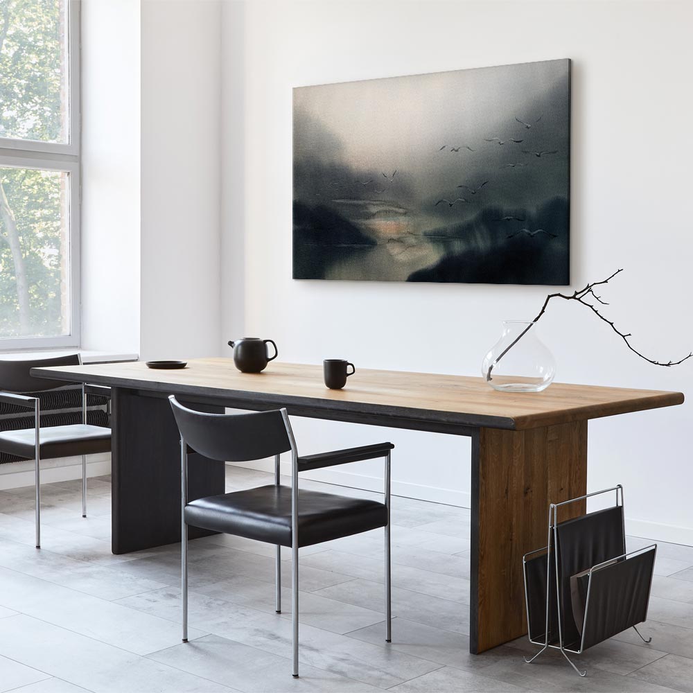 Nostalgic Space Abstract Landscape Canvas Print