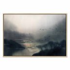 Nostalgic Space Abstract Landscape Canvas Print