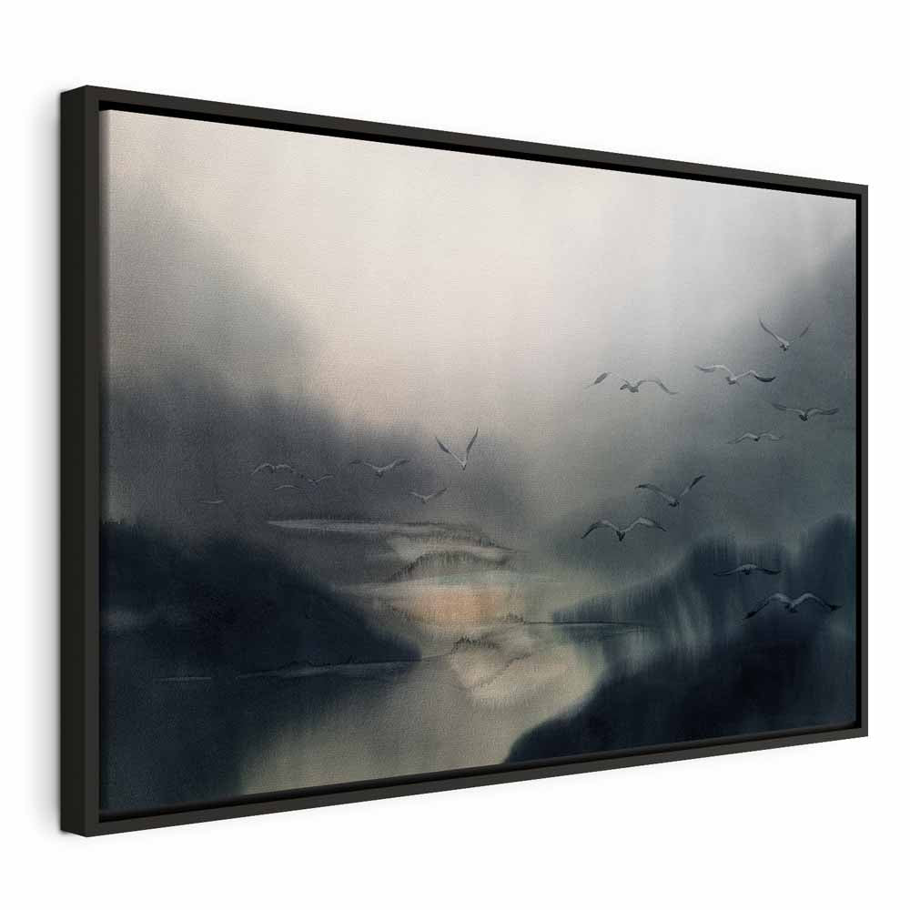 Nostalgic Space Abstract Landscape Canvas Print