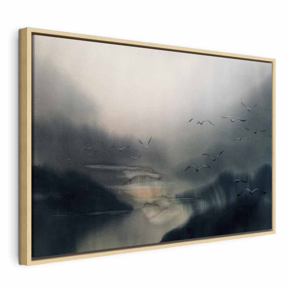 Nostalgic Space Abstract Landscape Canvas Print