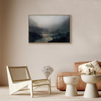Nostalgic Space Abstract Landscape Canvas Print