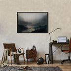 Nostalgic Space Abstract Landscape Canvas Print