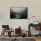 Nostalgic Space Abstract Landscape Canvas Print
