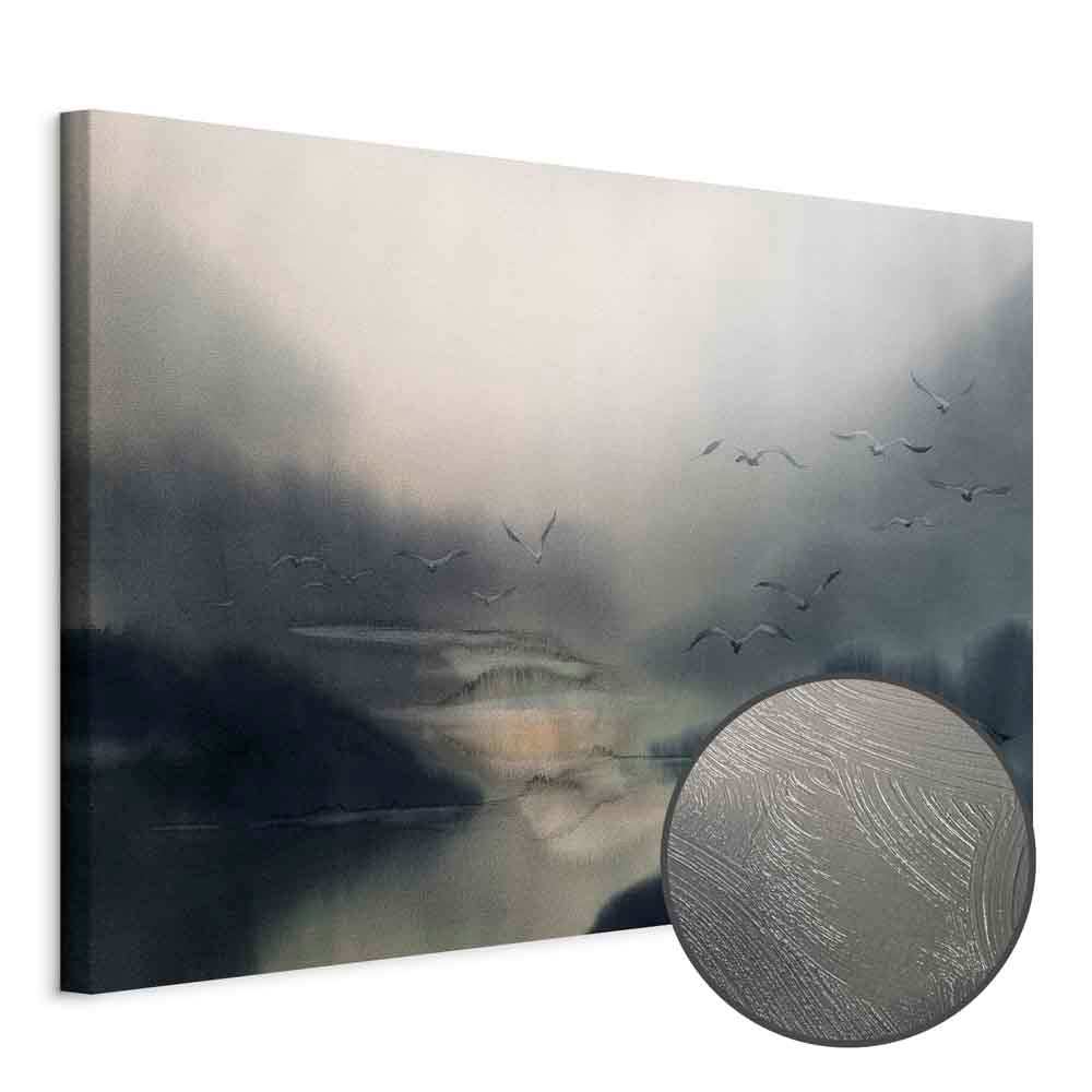 Nostalgic Space Abstract Landscape Canvas Print