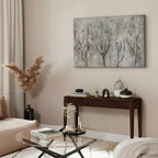 Winter Birds Forest Landscape Canvas Print