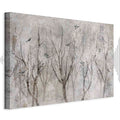 Winter Birds Forest Landscape Canvas Print