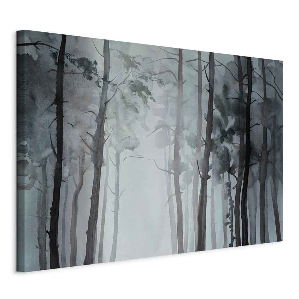 Hazy Forest Landscape Canvas Print
