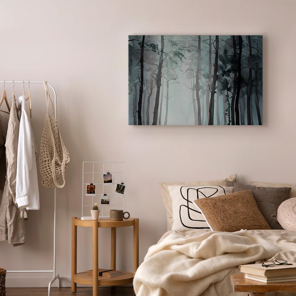 Hazy Forest Landscape Canvas Print