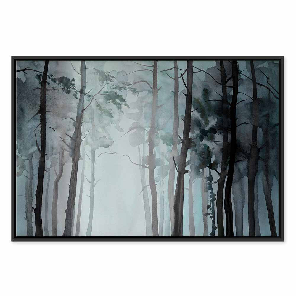 Hazy Forest Landscape Canvas Print