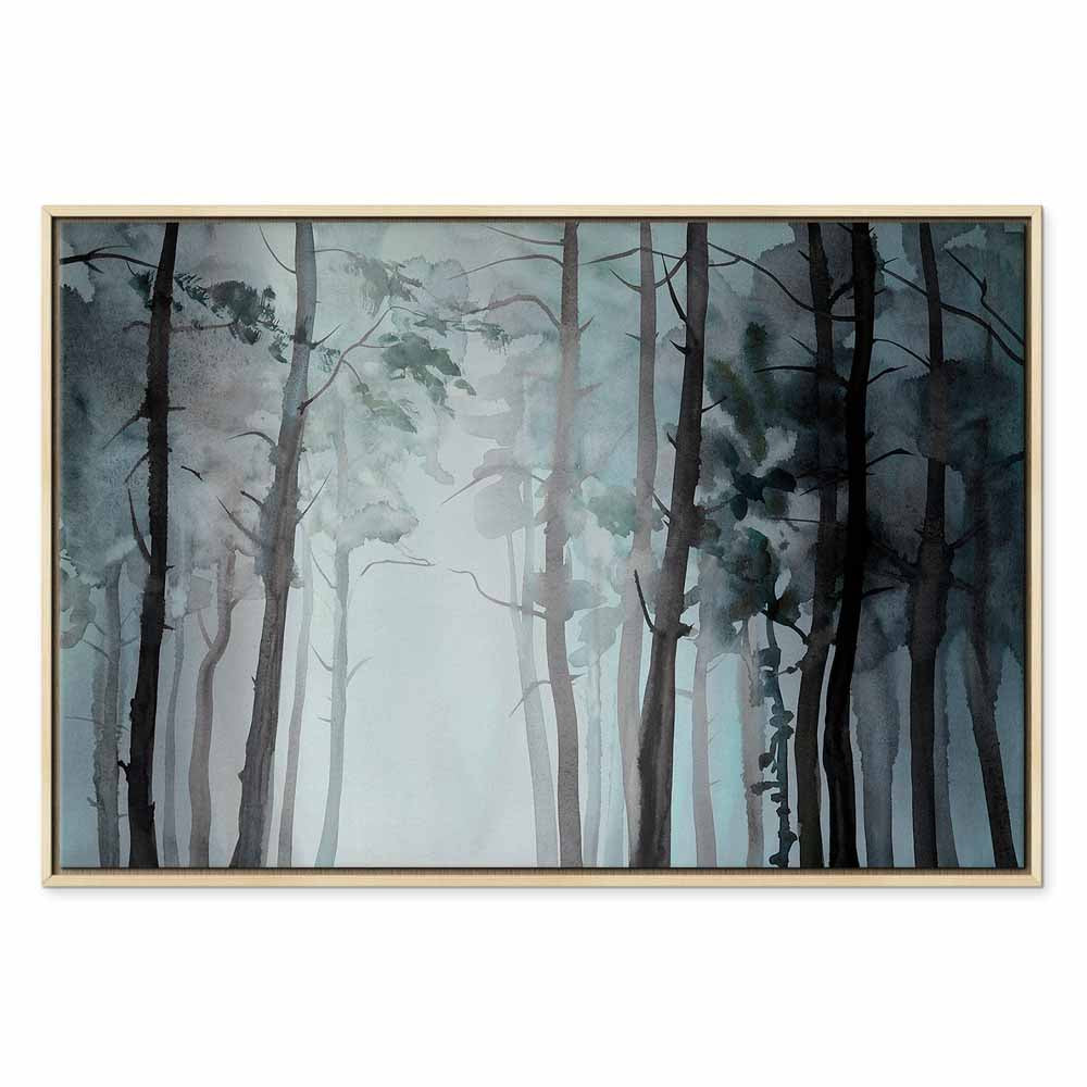 Hazy Forest Landscape Canvas Print