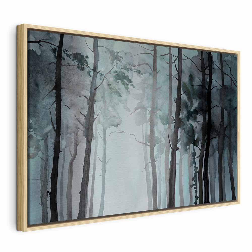 Hazy Forest Landscape Canvas Print