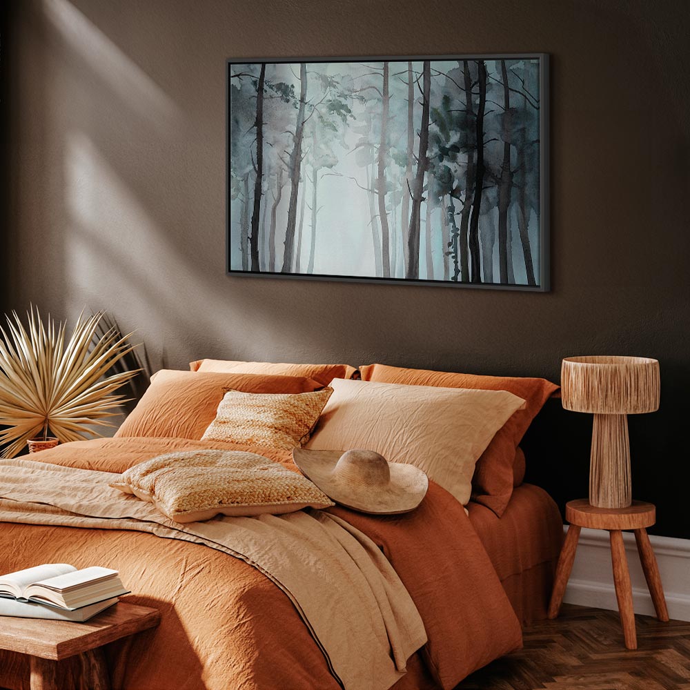 Hazy Forest Landscape Canvas Print