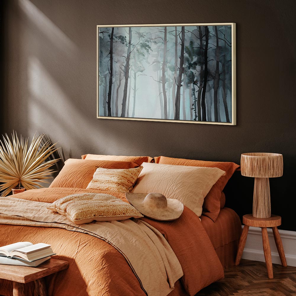 Hazy Forest Landscape Canvas Print